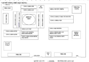 Sơ đồ tổng thế bệnh viện đa khoa Văn Bàn, Lào Cai