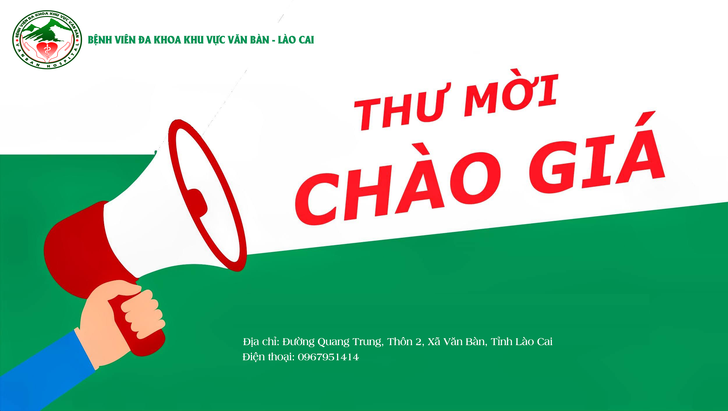 Thư mời báo giá lựa chọn nhà thầu cho gói thầu: Mua máy điều trị điện xung